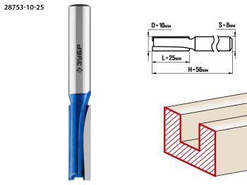 Фреза Зубр пазовая прямая 10 мм 1 шт Фреза Зубр пазовая прямая 10 мм 1 шт