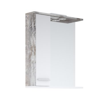 Шкаф-зеркало подвесной Лорена 73,7х65х14,5см серый