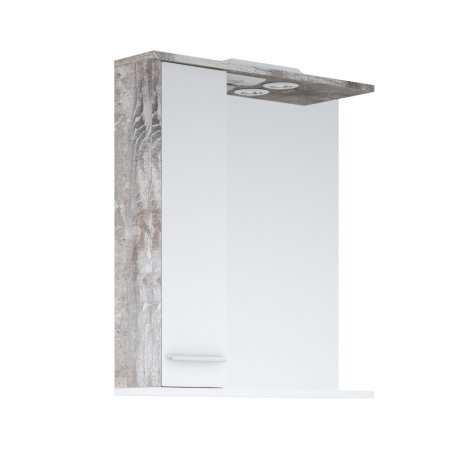 Шкаф-зеркало подвесной Лорена 73,7х65х14,5см серый
