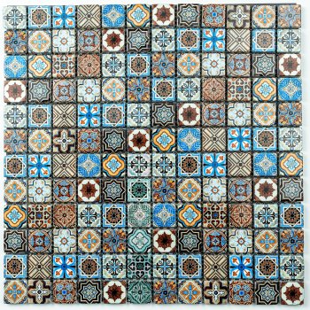 Мозаика Patchwork blue голубой/синий TR06