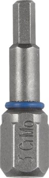 Бита Зубр HEX4 25мм 1/4 (тип С) 2шт