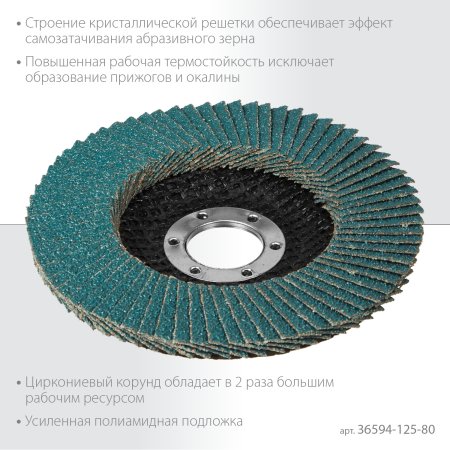 Круг лепестковый KRAFTOOL 125 мм
