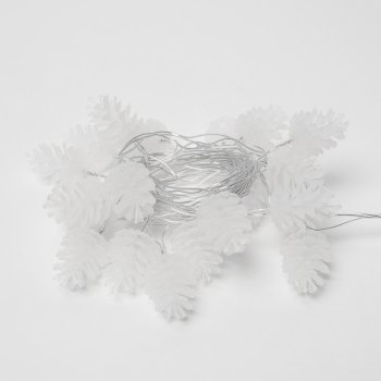 Гирлянда для дома фигурная Шишки 2,8м белый теплый 20 LED ламп прозрачный провод