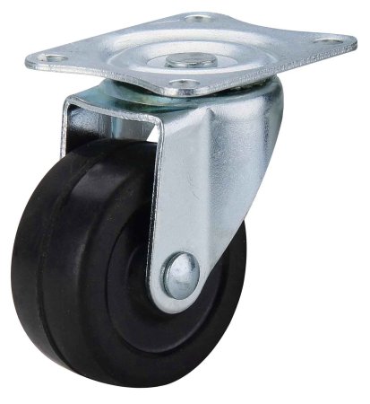 Опора колесная поворотная без тормоза на площадке Ø40 мм Полиамид