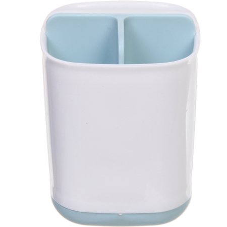 Подставка для зубных щеток с разделителем Rikki пластик цвет белый