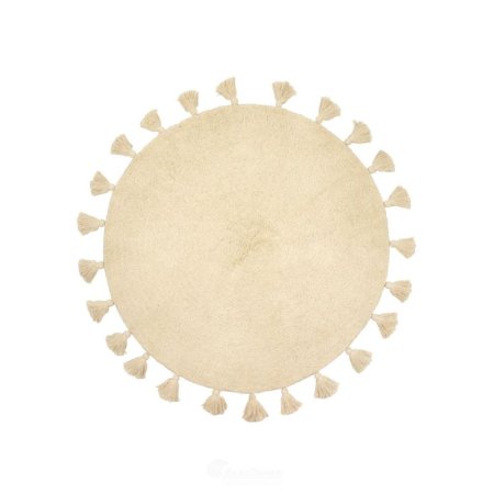 Коврик для ванной комнаты d90 см Прованс круг цвет бежевый