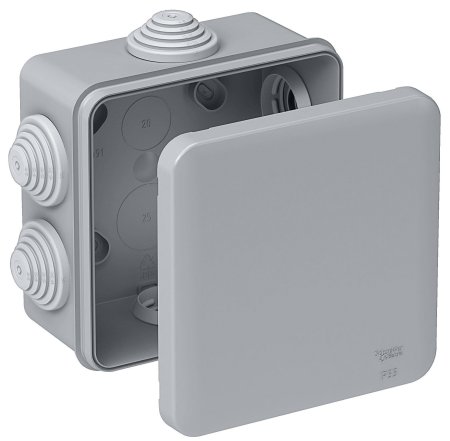 Коробка распределительная накладная Schneider Electric 85х85х40мм IP55 серая, арт. IMT35092