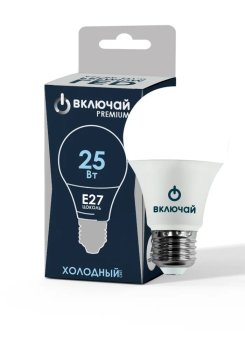 Лампа светодиодная Включай PREMIUM E27 25Вт 6500К холодный белый груша (А)