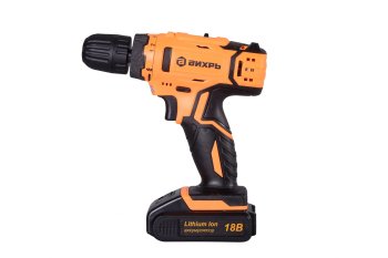 Дрель-шуруповерт аккумуляторная Вихрь ДА-18Л-2 Li-lon 18В 1x2Ач 45Нм