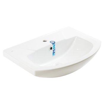 Раковина KIROVIT Элеганс фаянс 650мм полукруглая цвет белый