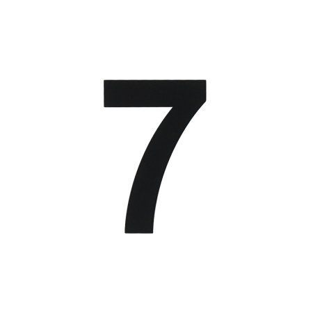 Цифра дверная №7 черный пластик
