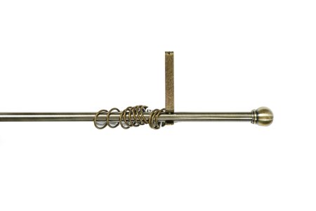 Карниз кованый телескоп однорядный 160-300 старое золото