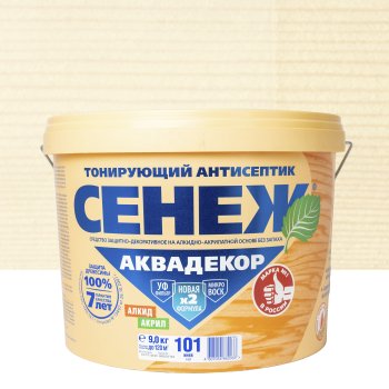 Антисептик Сенеж Аквадекор декоративный иней 9 кг