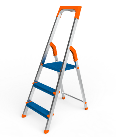 Стремянка Sarayli 3 ступени алюминий