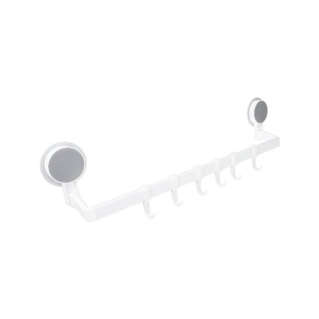 Полотенцедержатель 6 крючков вакуумная присоска белый