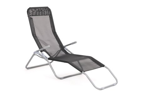 Шезлонг складной ЧД 96х140х60см серый