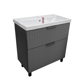 Тумба напольная Терра 80х80х44см цвет графит