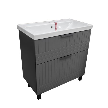 Тумба напольная Терра 80х80х44см цвет графит