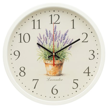 Часы настенные  Лаванда Ø30см цвет белый