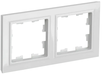 Рамка IEK Brite 2 поста, цвет белый, арт. BR-M22-K01