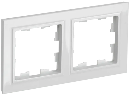 Рамка IEK Brite 2 поста, цвет белый, арт. BR-M22-K01