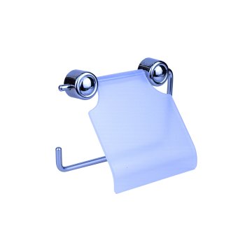 Держатель для туалетной бумаги настенный хром Soft с крышкой