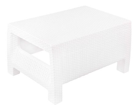 Стол садовый Ротанг 76,5х57х42см белый