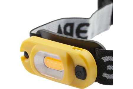 Фонарь светодиодный налобный ЭРА 3Вт Ультра черный/желтый