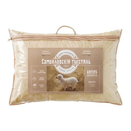 Подушка Золотые вензеля 70х50см ангора Подушка Золотые вензеля 70х50см ангора