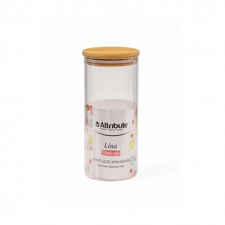 Банка для сыпучих продуктов Attribute LINA 1,04л стекло