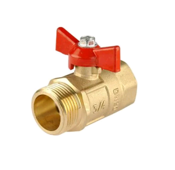 Кран шаровый ручка - бабочка ГАЛЛОП 3/4" красный вентиль ВН-НР латунь