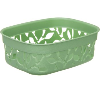 Корзина универсальная Флора 18,5х14х6,5см цвет зеленый