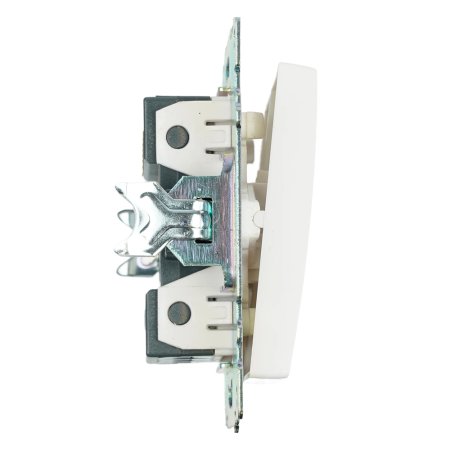 Выключатель встраиваемый STEKKER Катрин 1 кл. белый, без подсветки, арт. GLS10-7103-01