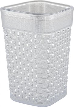 Стакан для зубных щеток Neo Luxe Горный хрусталь пластик цвет белый