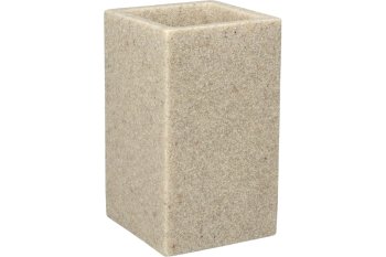 Стакан для зубных щеток Sandy  полирезина цвет бежевый Стакан для зубных щеток Sandy  полирезина цвет бежевый