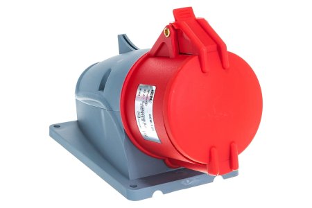 Розетка силовая накладная IEK 32А 380В 3К+З+N красная прямая IP44