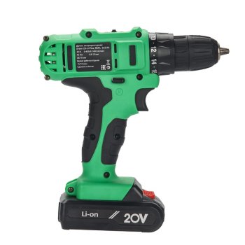 Дрель-шуруповерт аккумуляторная ZITREK Green 20 Li Plus Li-lon 20В 2x2Ач 42Нм