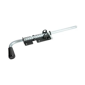 Засов с проушиной  пружинный Домарт 500х180 мм черный