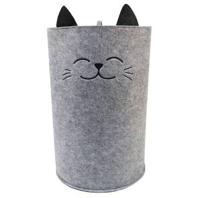 Органайзер для хранения из войлока Котик 30х30х48см цвет серый Органайзер для хранения из войлока Котик 30х30х48см цвет серый