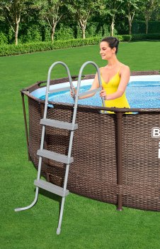 Бассейн каркасный Bestway Steel Pro Max Ротанг 366х366х100см 9150л