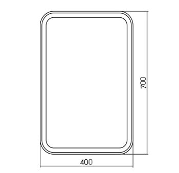 Зеркало для ванной прямоугольное 40х70см Сиеста