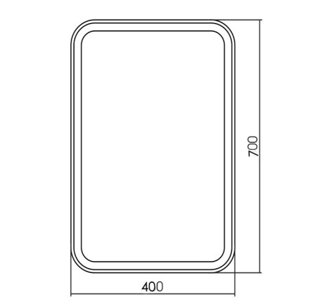 Зеркало для ванной прямоугольное 40х70см Сиеста
