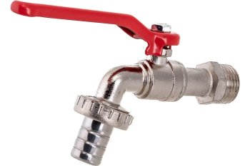 Кран шаровый водоразборный ручка - рычаг MasterProf 1/2" красный цинковый сплав
