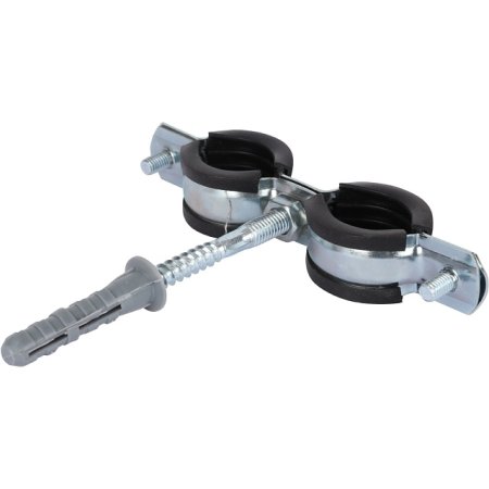 Хомут с дюбелем и шурупом STOUT d3/4" 1 шт цвет хром