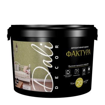Краска Рогнеда DALI-DECOR Фактура акриловая декоративная белая 15 кг матовая