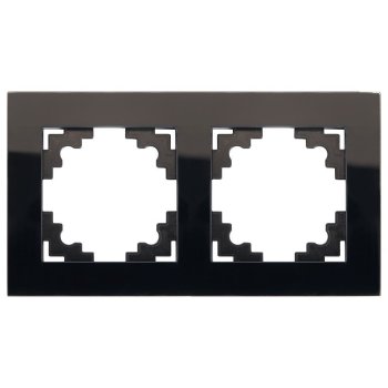 Рамка STEKKER Катрин 2 поста, цвет черный, арт. GFR00-7002-05