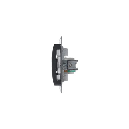 Розетка RJ45 кат.5е одноместная встраиваемая Schneider Electric Glossa цвет антрацит, арт. GSL000781K