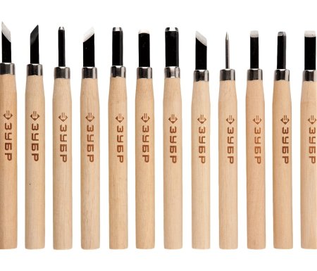 Набор резцов по дереву 13 мм Зубр Эксперт 12 шт