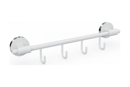 Планка с 4 крючками LORD цвет белый
