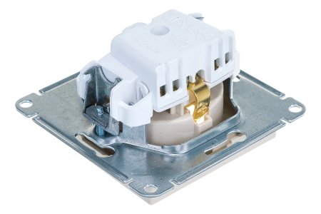 Розетка силовая одноместная встраиваемая Schneider Electric AtlasDesign с заземлением, цвет белый, арт. ATN000143